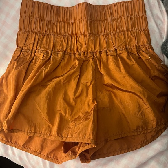 free people movement Pants - Women's Orange High-Waisted Shorts